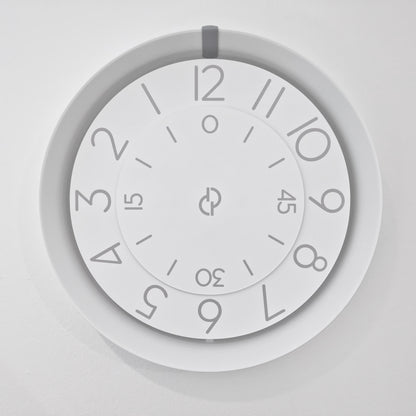 FLOW Medium White/Grey/White #3 Wall Clock