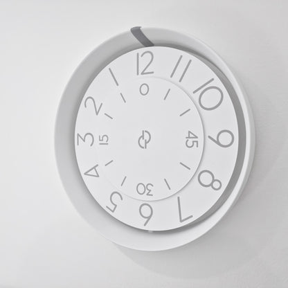 FLOW Medium White/Grey/White #3 Wall Clock