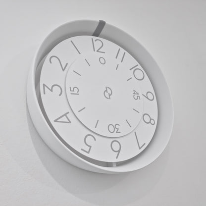 FLOW Medium White/Grey/White #3 Wall Clock