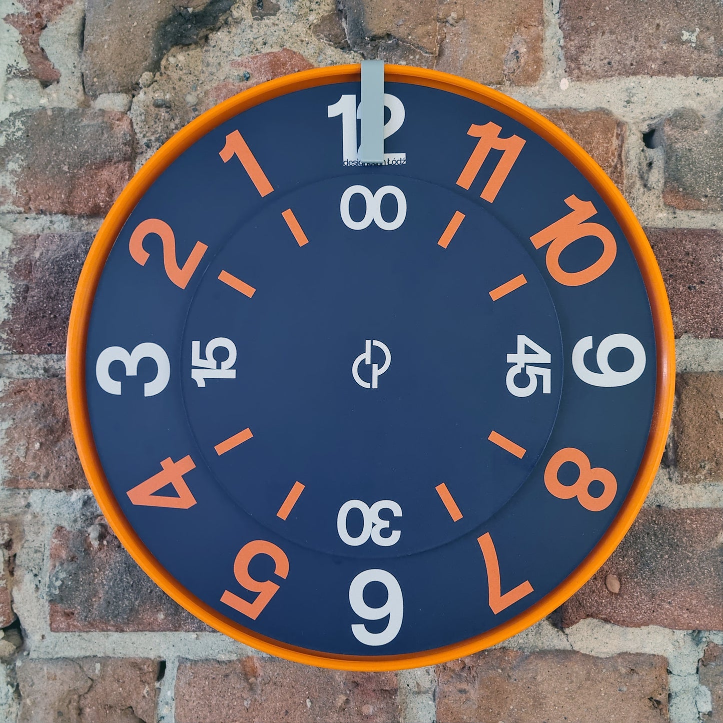 FIRST Medium Orange/Grey/DBO #2 Wall Clock