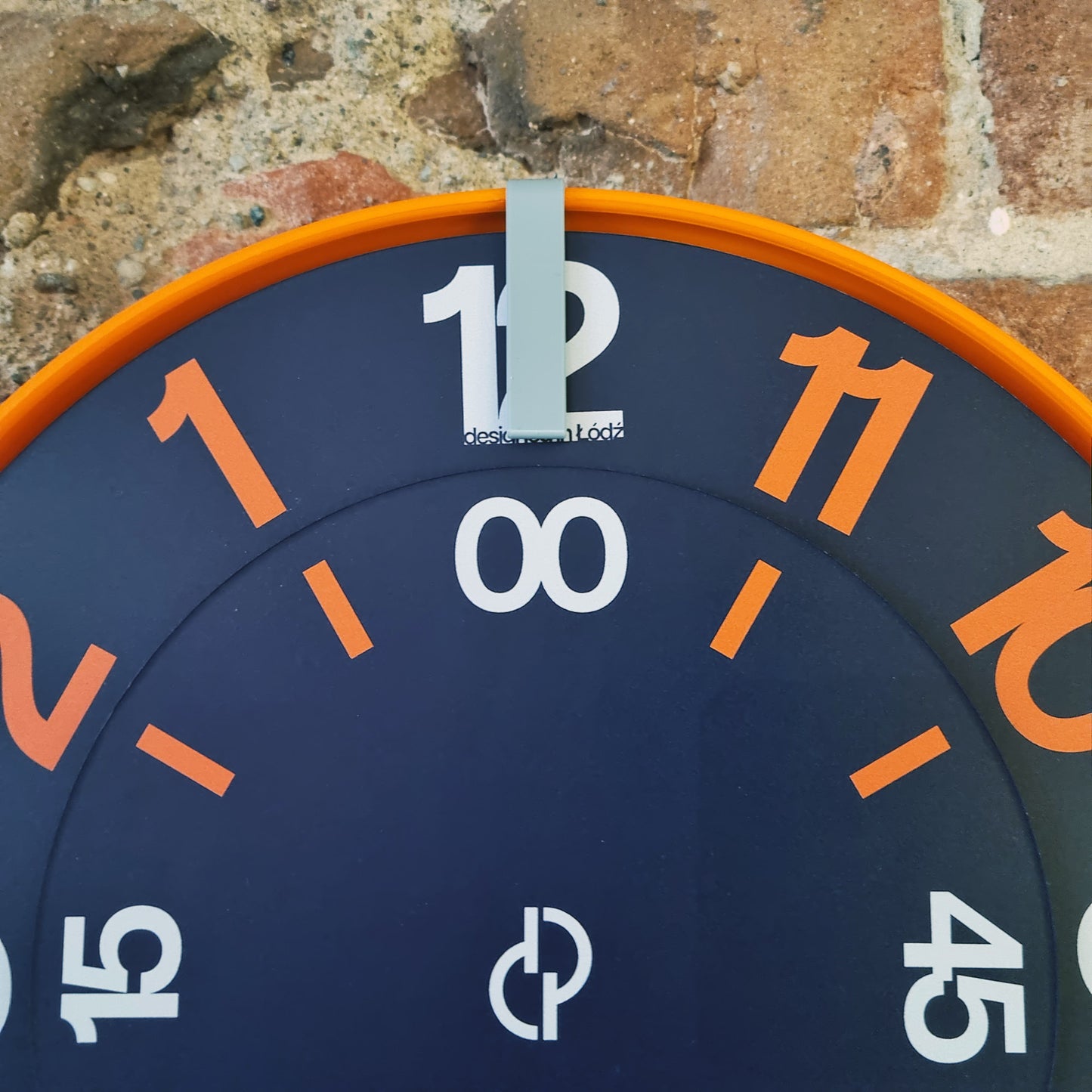 FIRST Medium Orange/Grey/DBO #2 Wall Clock