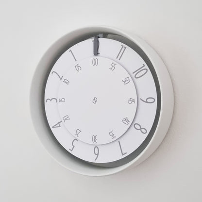 FLOW Small White/Grey/White Wall Clock