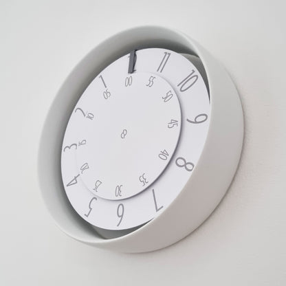 FLOW Small White/Grey/White Wall Clock