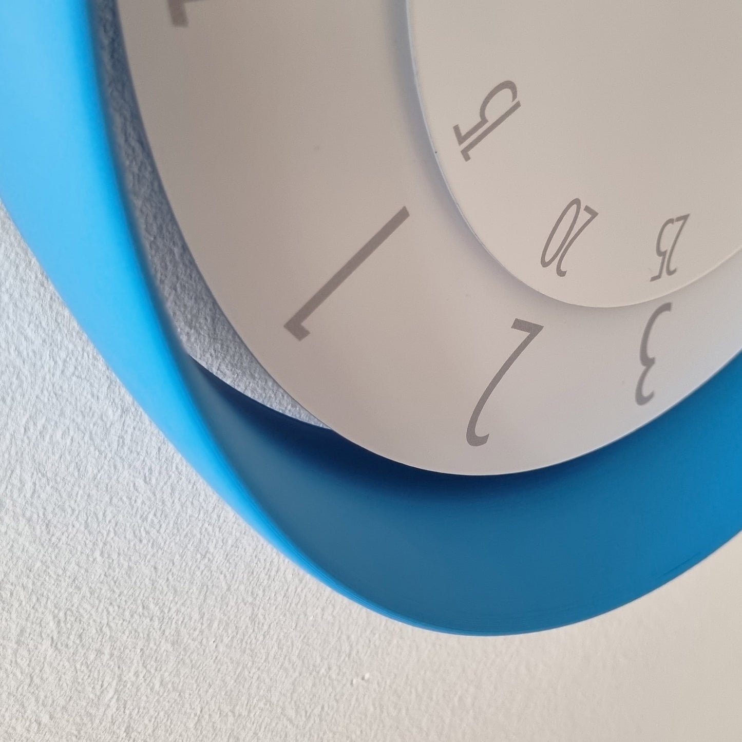 FLOW Medium Blue/Grey/White Wall Clock