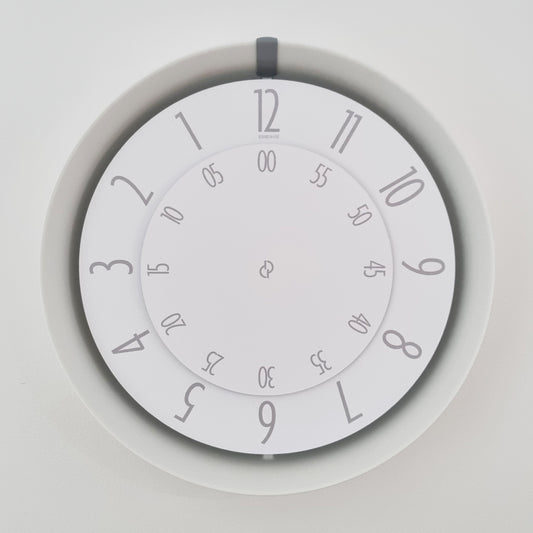 FLOW Medium White/Grey/White #1 Wall Clock