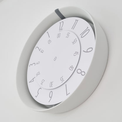 FLOW Medium White/Grey/White Wall Clock