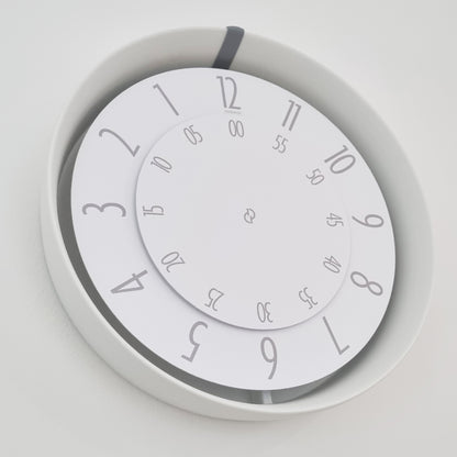 FLOW Medium White/Grey/White #1 Wall Clock