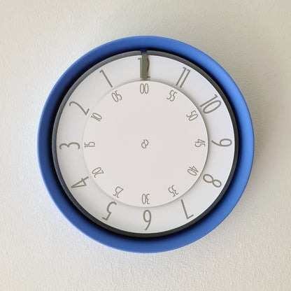 FLOW Small Blue/Grey/White Wall Clock