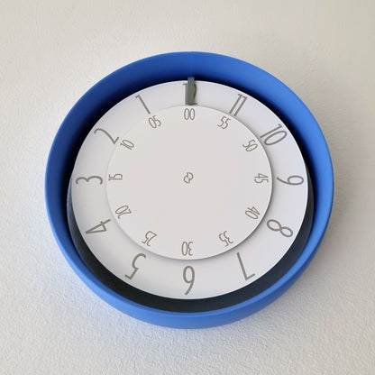 FLOW Small Blue/Grey/White Wall Clock