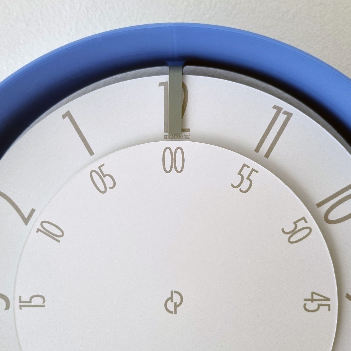 FLOW Small Blue/Grey/White Wall Clock