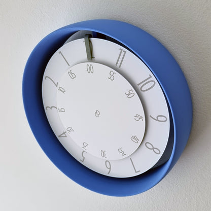 FLOW Small Blue/Grey/White Wall Clock