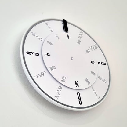 FIRST Medium White/Black/White Wall Clock