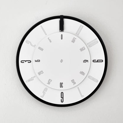 FIRST Medium Black/Black/White Wall Clock