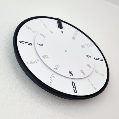 FIRST Medium Black/Black/White Wall Clock