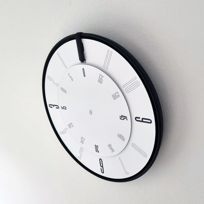 FIRST Medium Black/Black/White Wall Clock