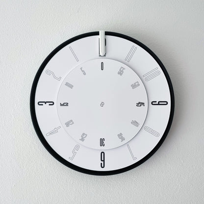 FIRST Medium Black/White/White Wall Clock