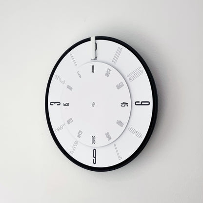 FIRST Medium Black/White/White Wall Clock