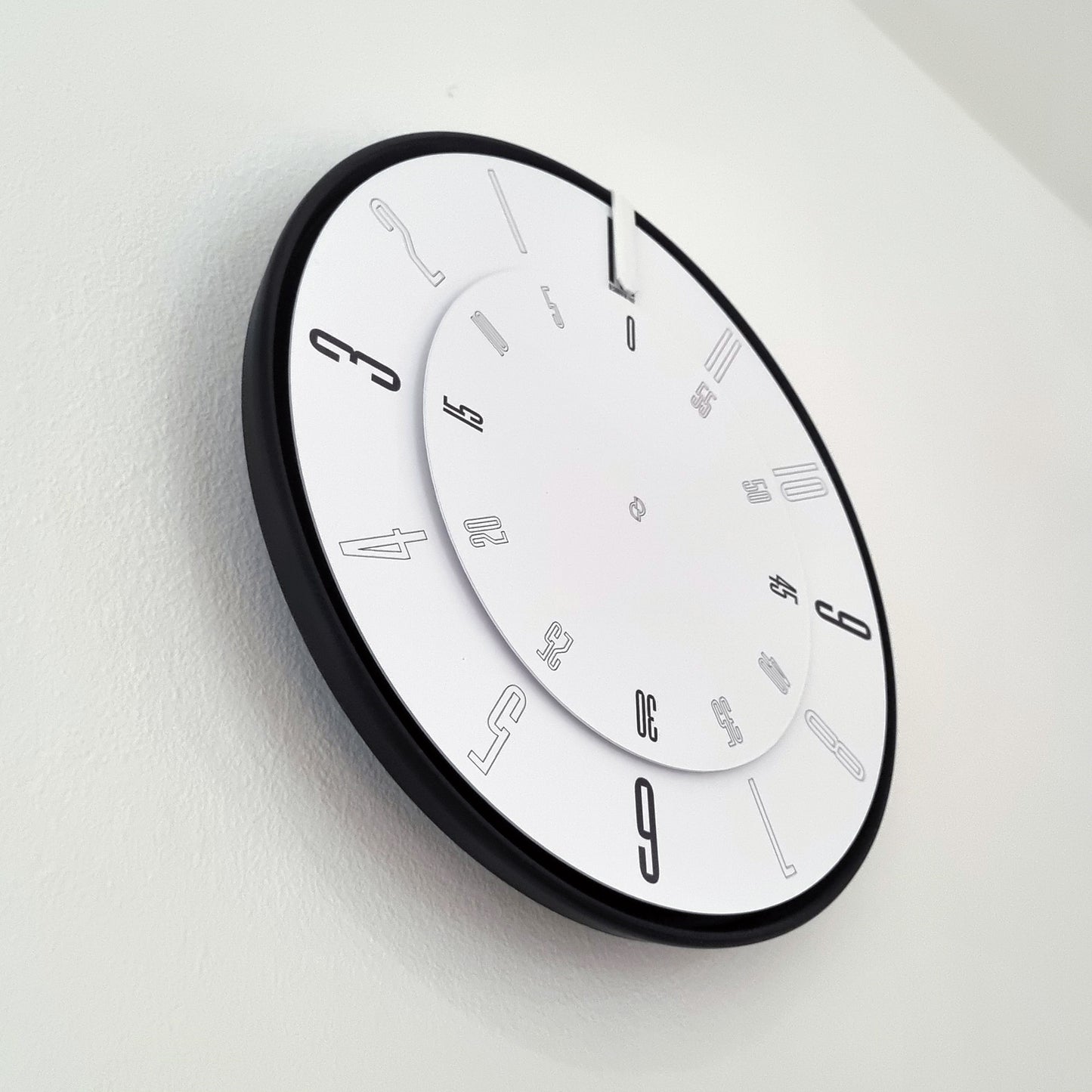 FIRST Medium Black/White/White Wall Clock