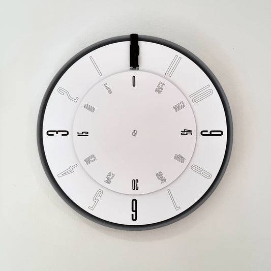 FIRST Medium Grey/Black/White Wall Clock