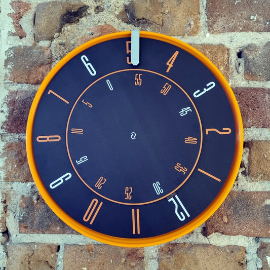 FIRST Medium Orange/Grey/DBO Wall Clock