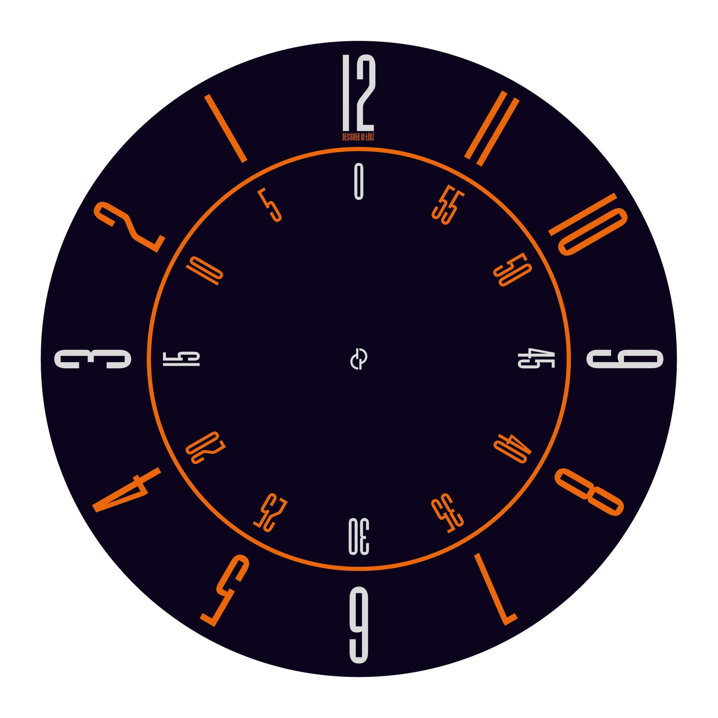 FIRST DarkBlue/Orange clock faces size: M