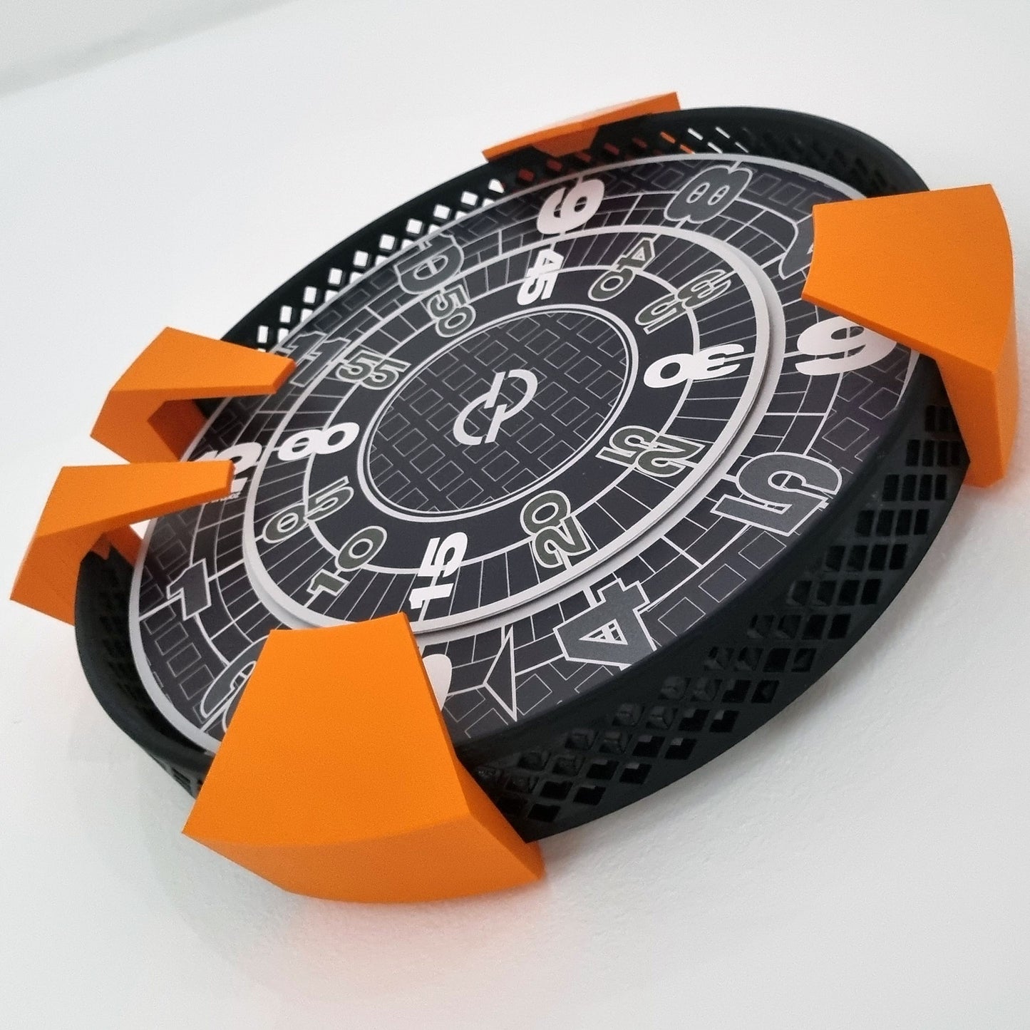 SHOCKWAVE Medium Black/Orange Wall Clock