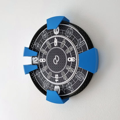 SHOCKWAVE Medium Black/Blue Wall Clock